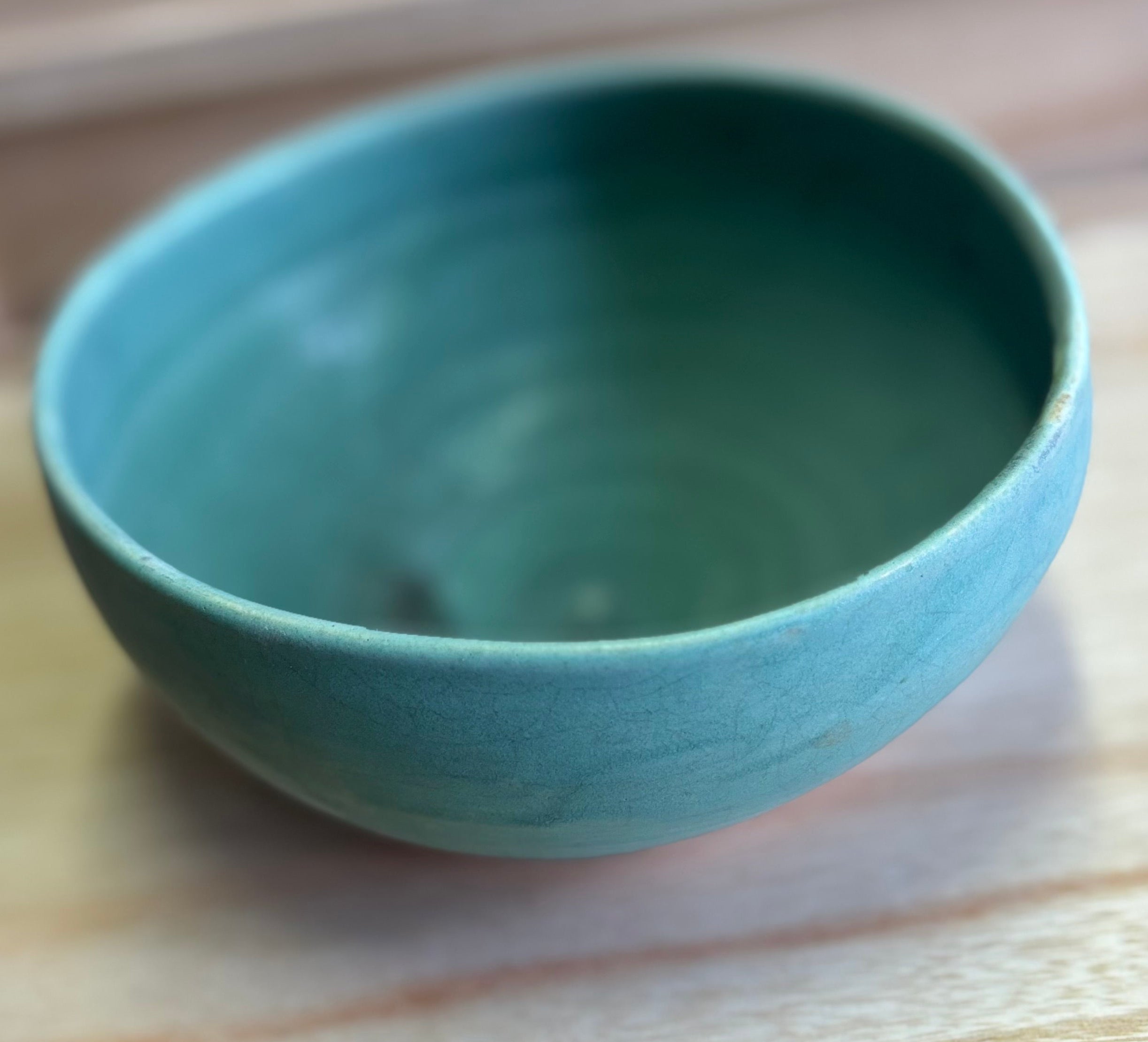 Large asymmetric serving bowl