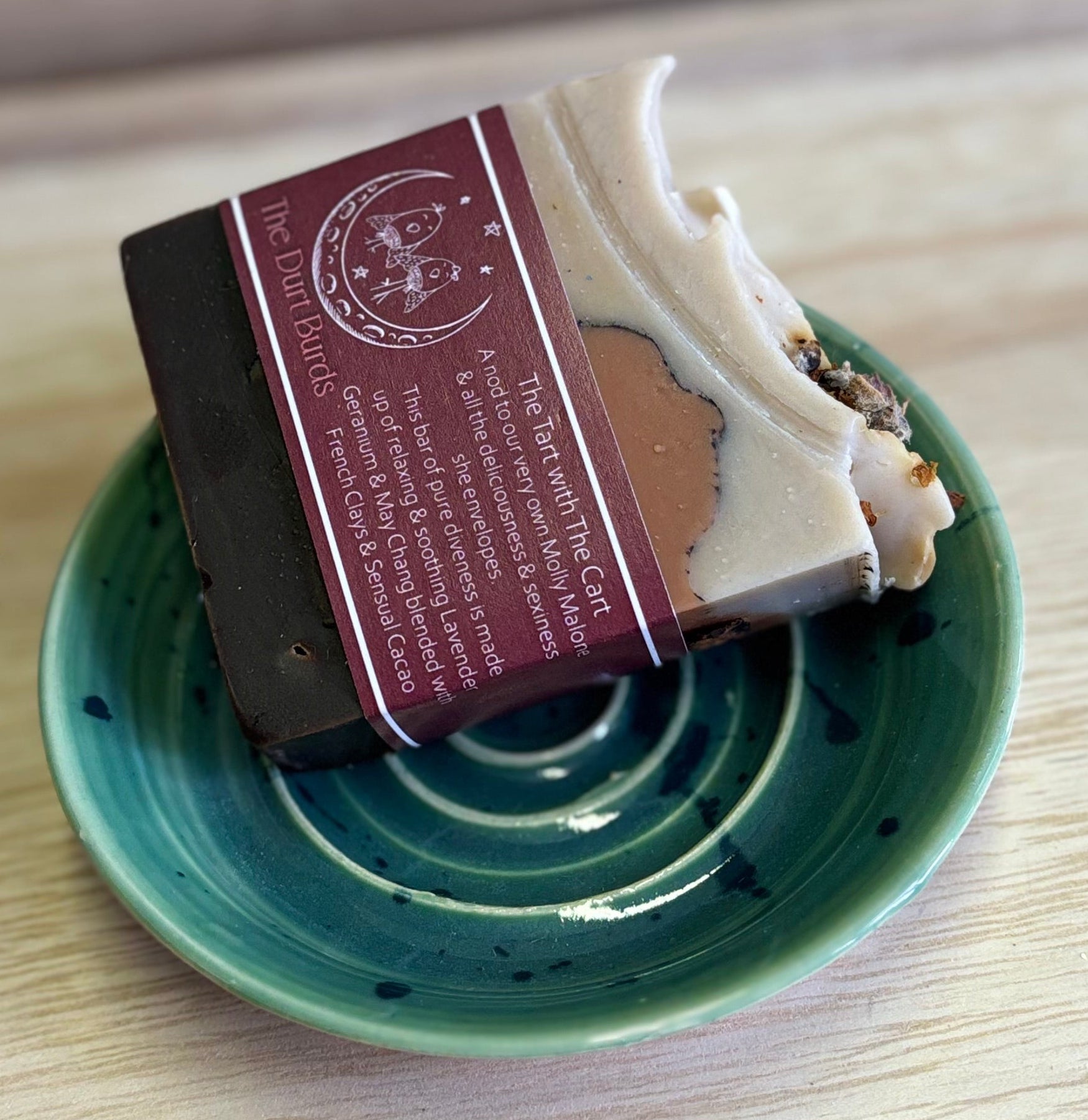Green soap dish