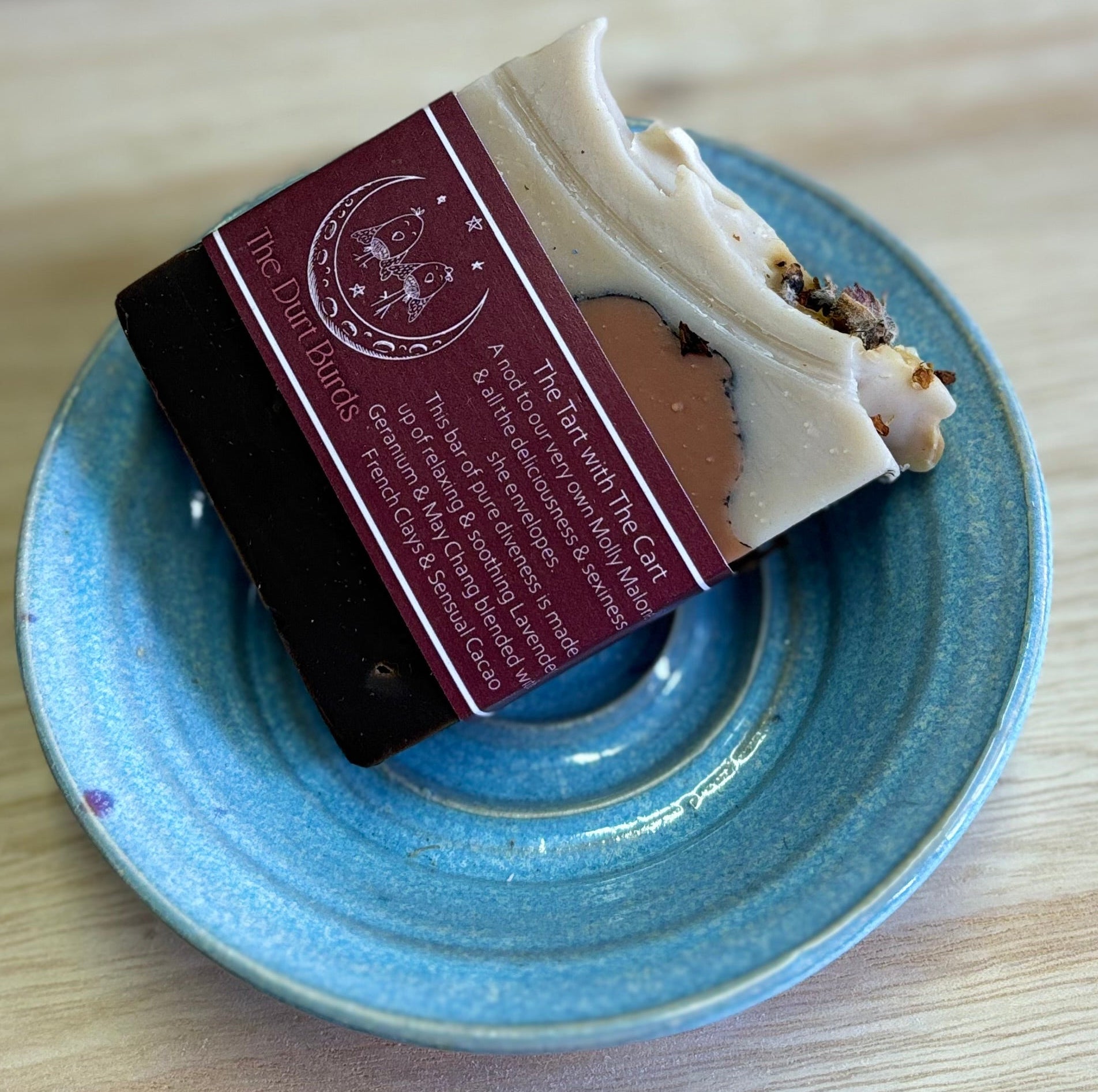 Blue soap dish